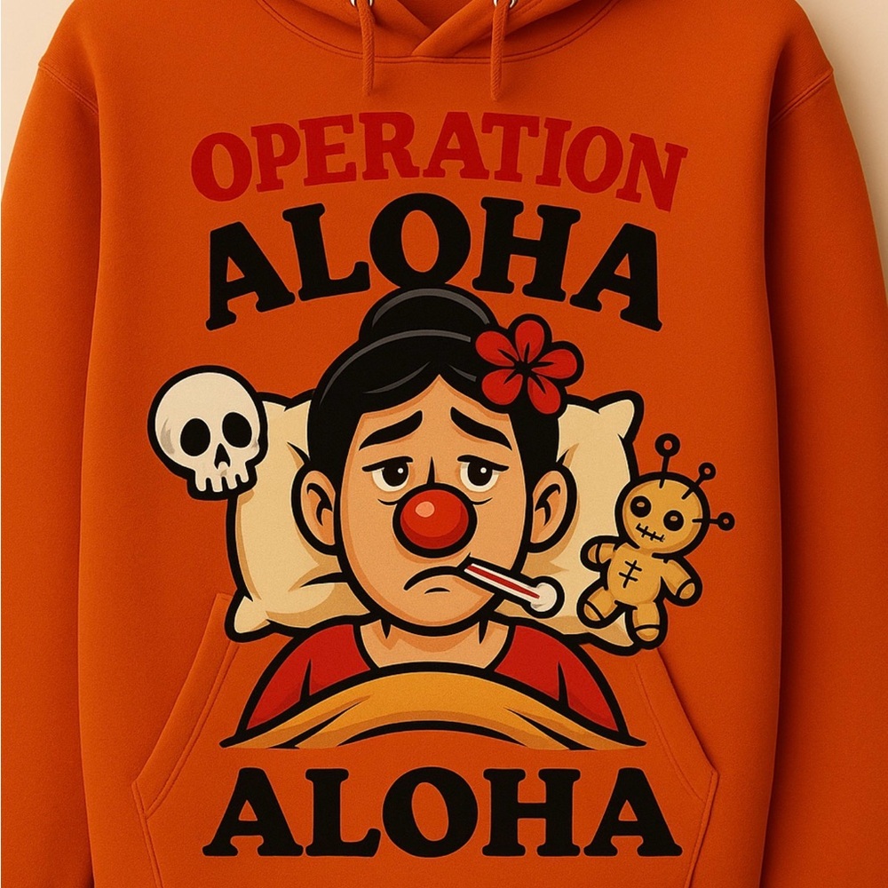 Orange Graphic Men Sweater